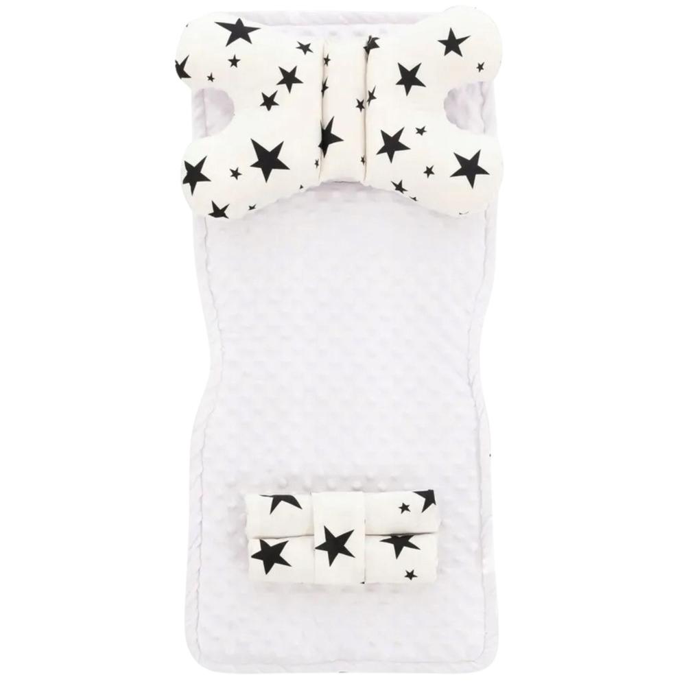 Mata do wózka dwustronna 4w1 White/Black Star