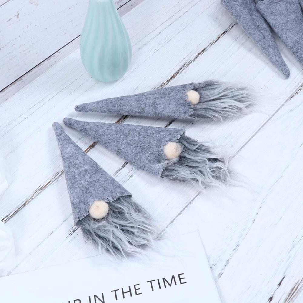 Pokrowce świąteczne na butelkę Mikołaj 6 szt KF323-6