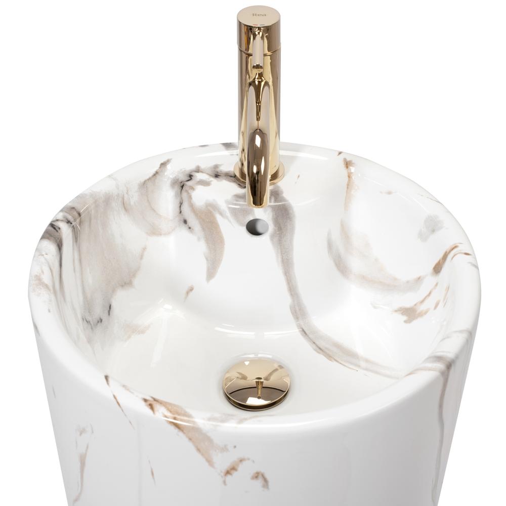 Freestanding ceramic basin Blanka Marble