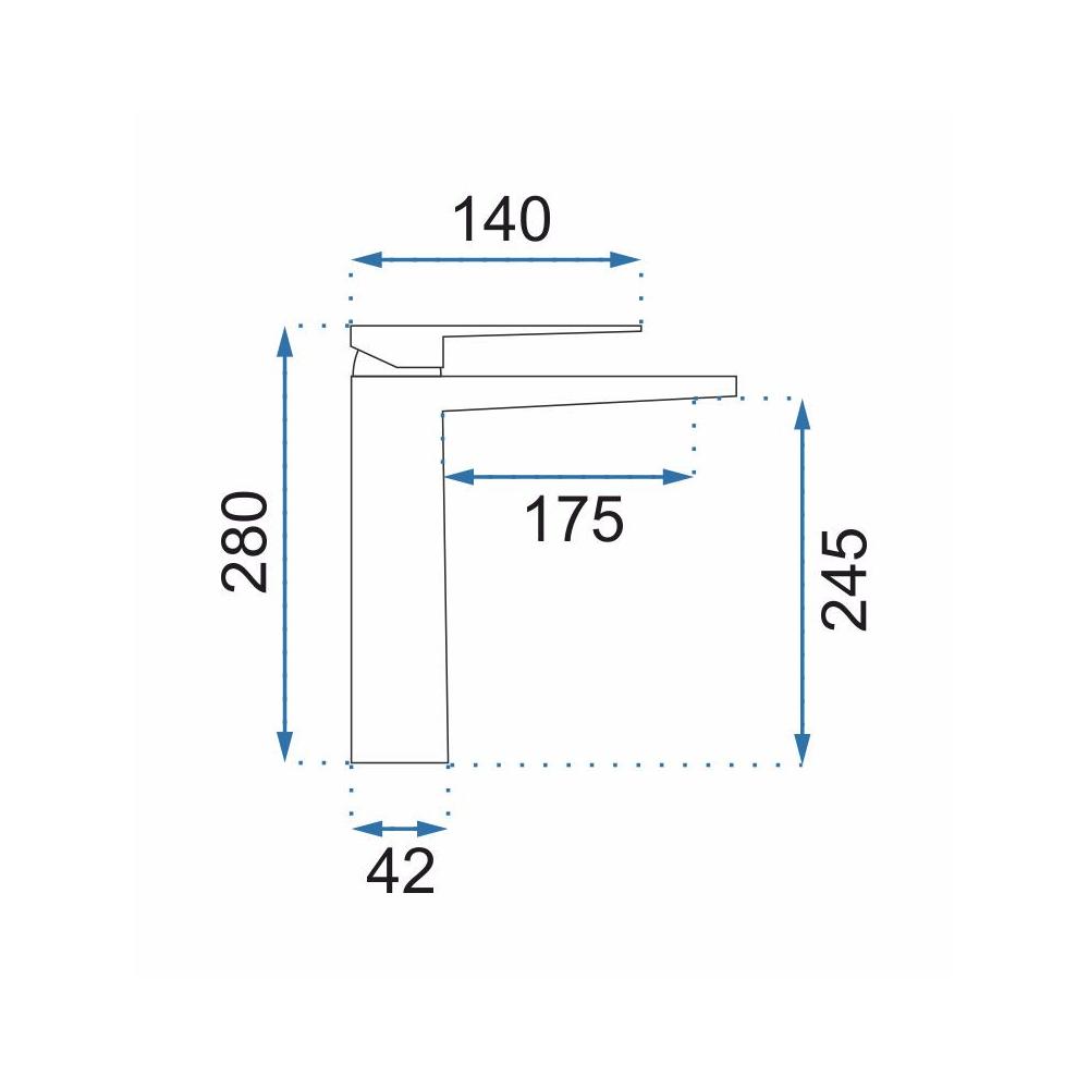 Смеситель Rea PARKER Nickel Brush INOX High