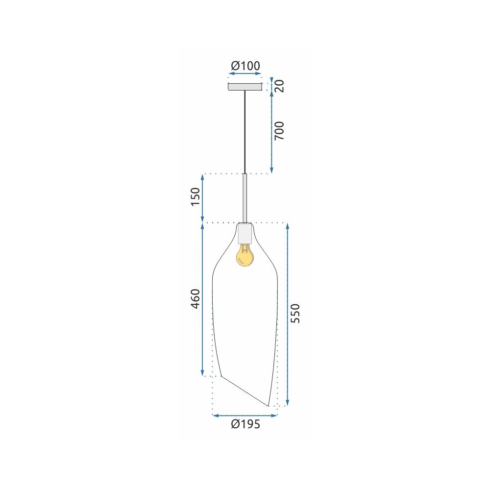 Hängelampe Glas APP892-1CP
