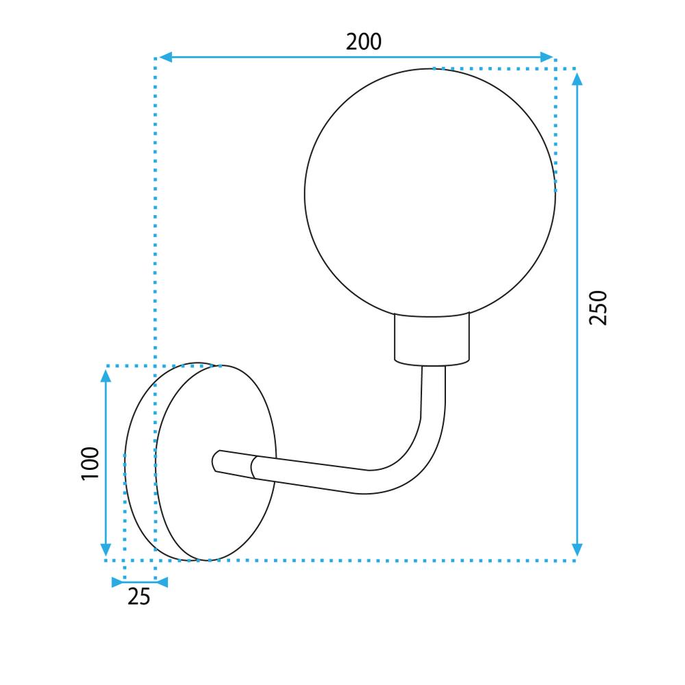 Wandlampe APP1301-1W Black Gold