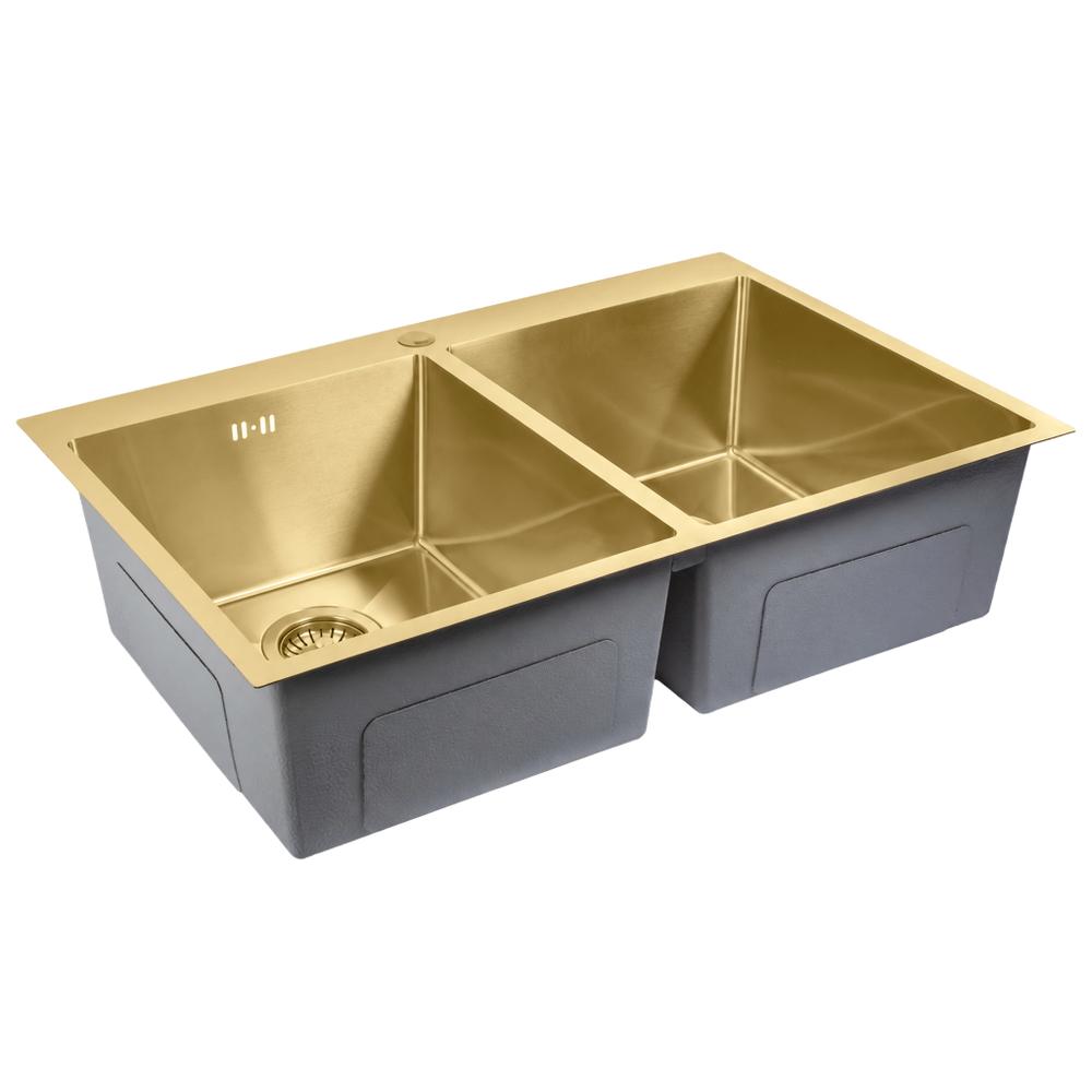 Νεροχύτης από μαύρο ατσάλι Joel BRUSH GOLD