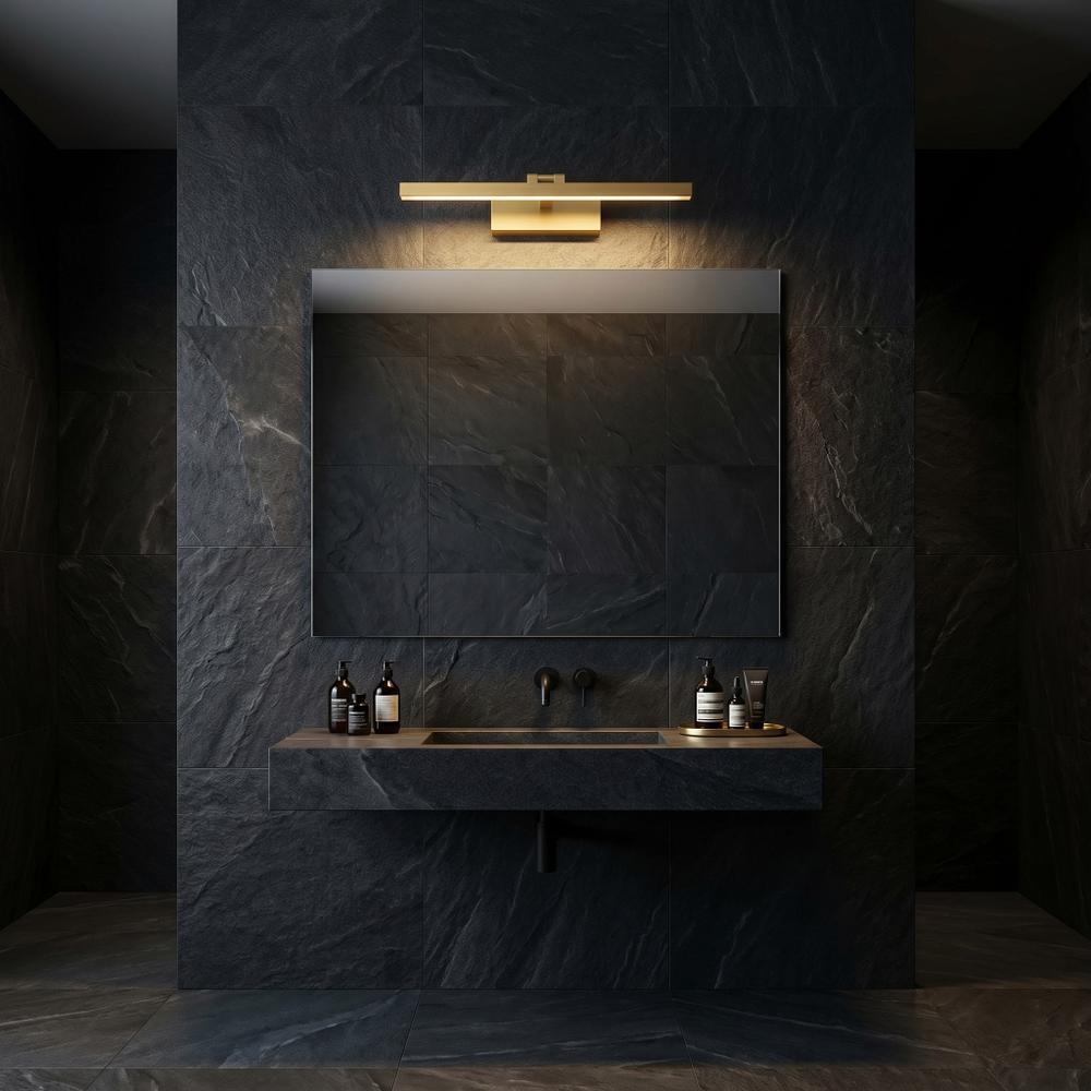 Vonios sieninis LED šviestuvas APP1863-1W 40cm BRUSH GOLD