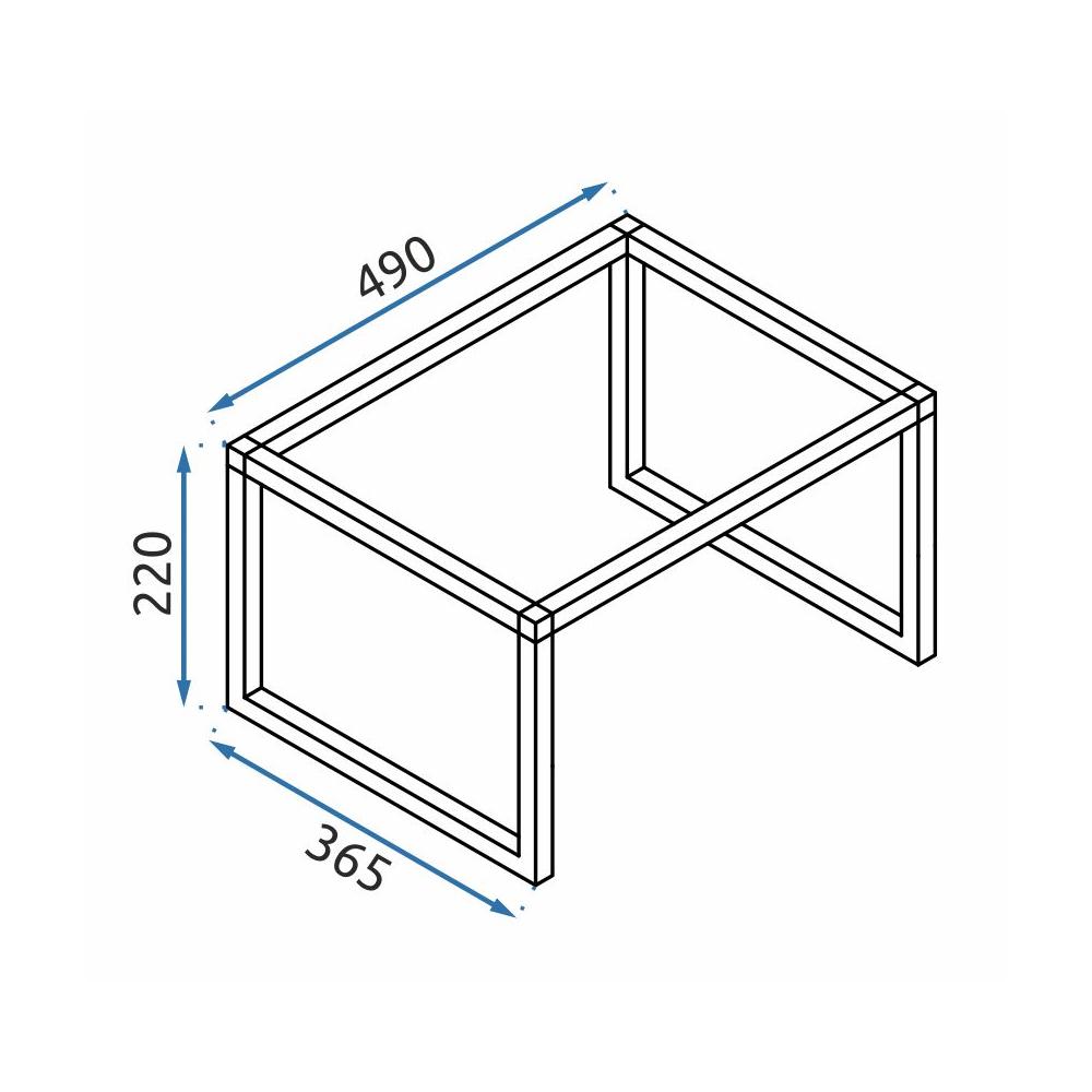 Умывальник конгломератный на столешницу Goya 50cm + стойка