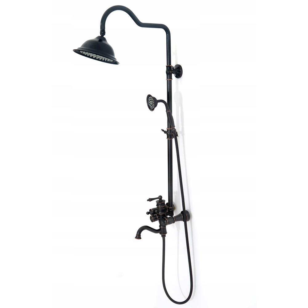 Rea Vintage dušas komplekts ar izsmidzinātāju Melns