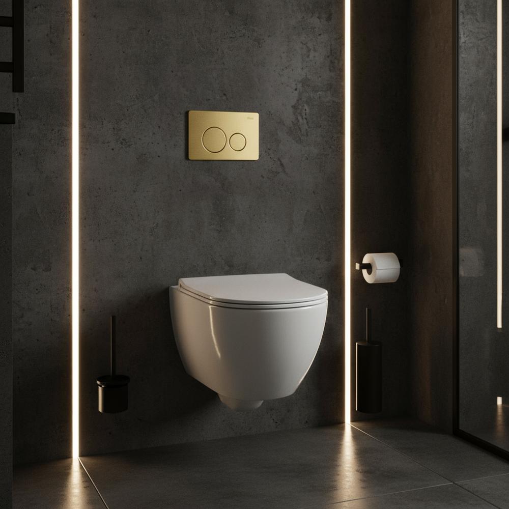 Toilet Flush Button Rea I K011A-Q Gold Brush