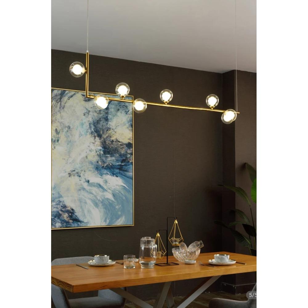 Deckenlampe Gold Glas Kugel 8 Stk. APP615-8CP