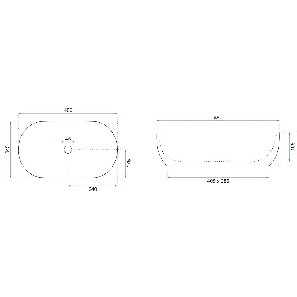 Umywalka Nablatowa REA Amelia WARM