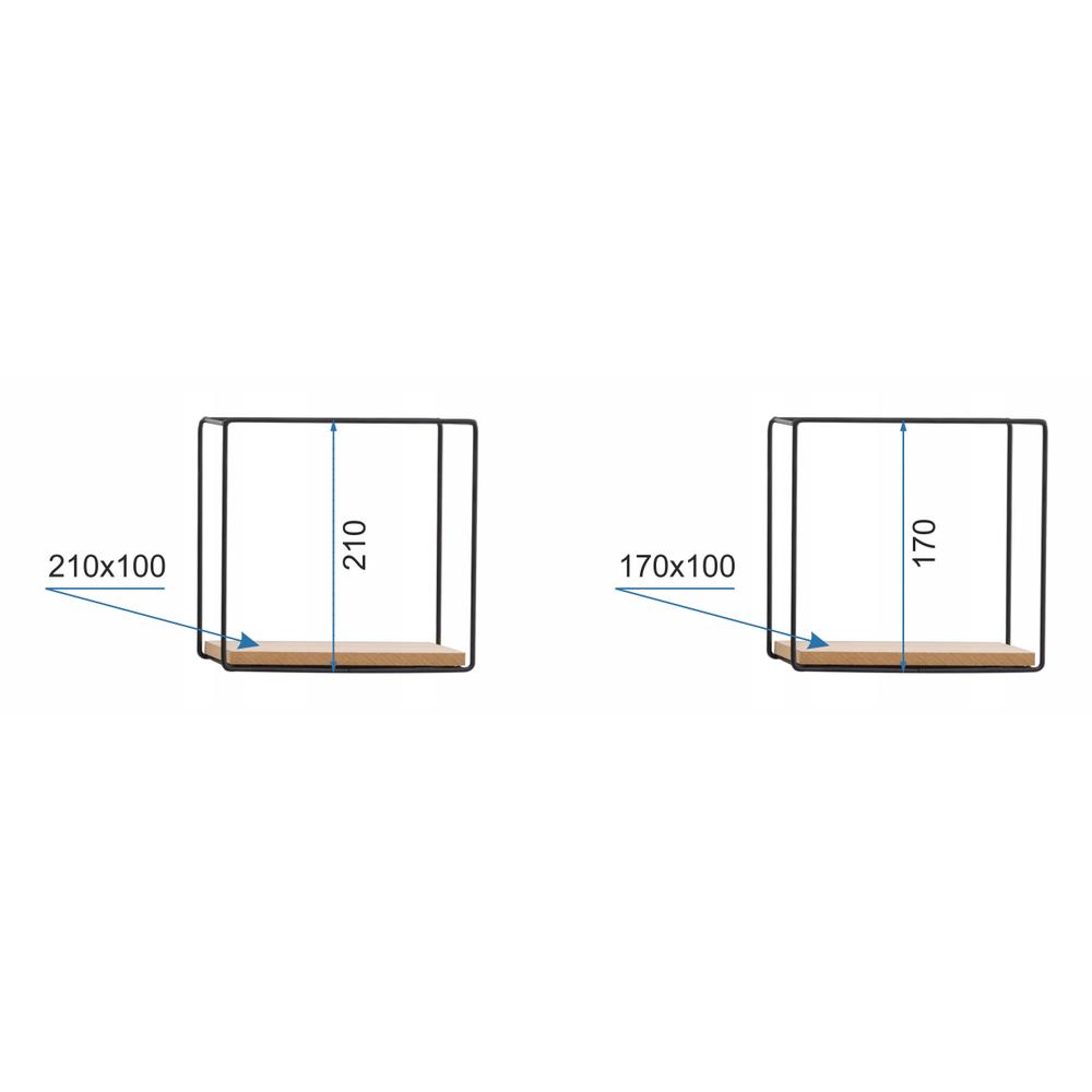 Półka Wisząca Metalowa SF-Z2 kpl. 2 szt