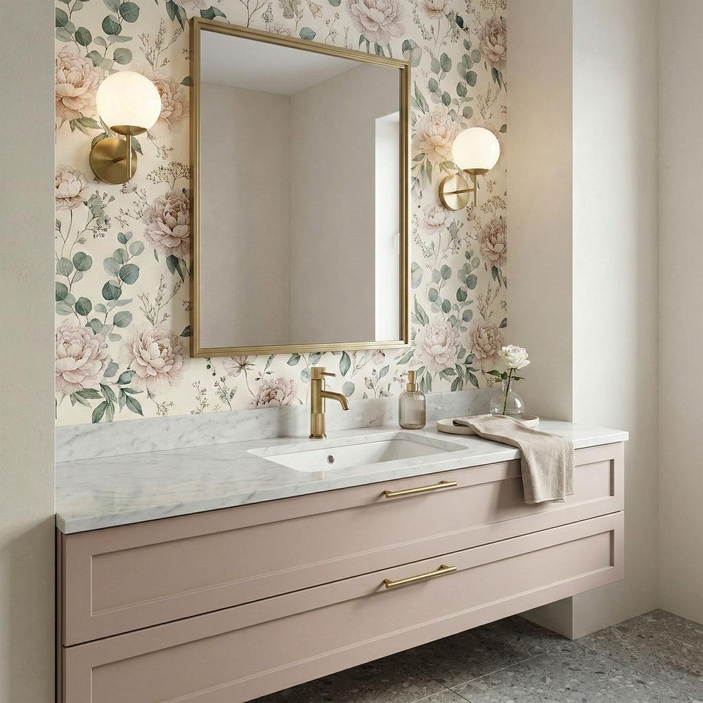 Fürdőszobai csaptelep Rea Lungo Stripe Brush Gold Low