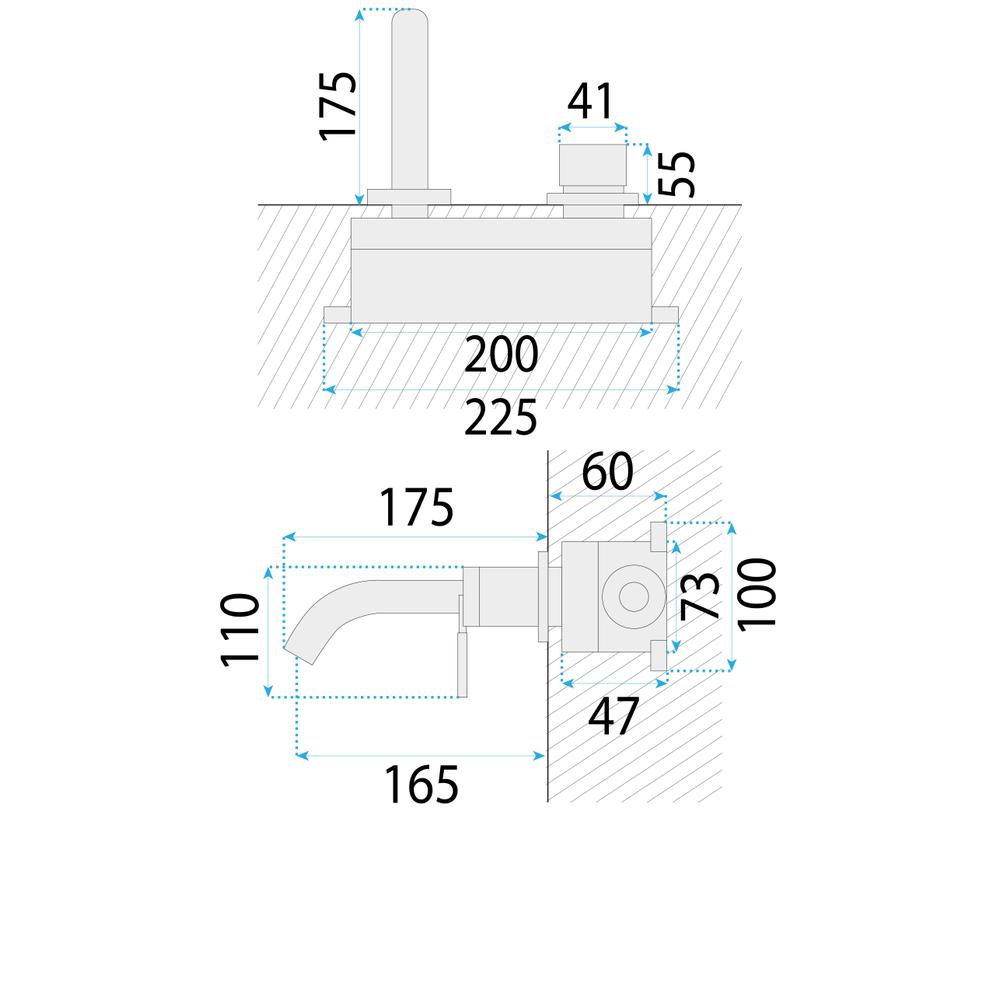 Podomítková baterie REA Argon Gold + BOX