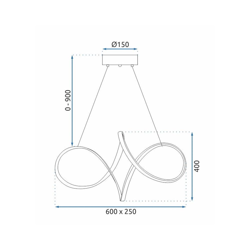 LED-Hängeleuchte G081-1CP Gold
