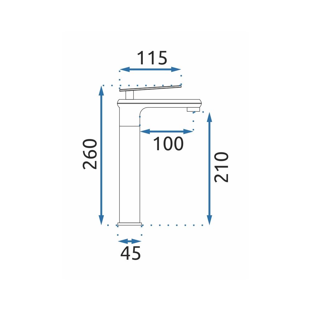 Waschbeckenarmatur REA Blade Old Black high