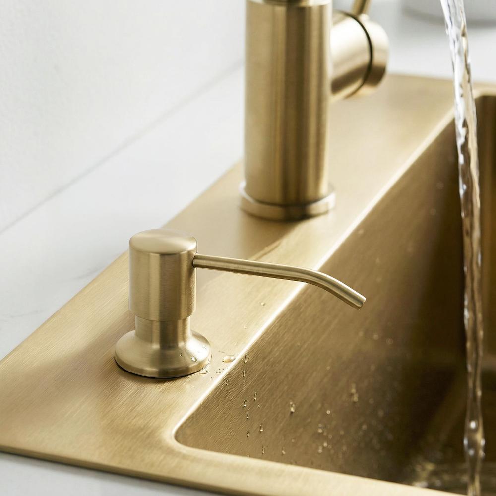 Дозатор жидкости для кухонной мойки Rea LON Brush Gold