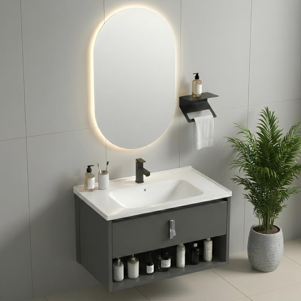 Conjunto de muebles de baño con lavabo Toledo 60cm Grey