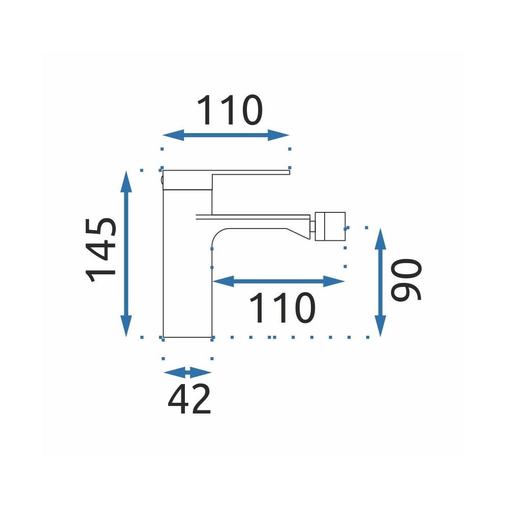 Bateria bidetowa Rea Storm Złota Szczotkowana