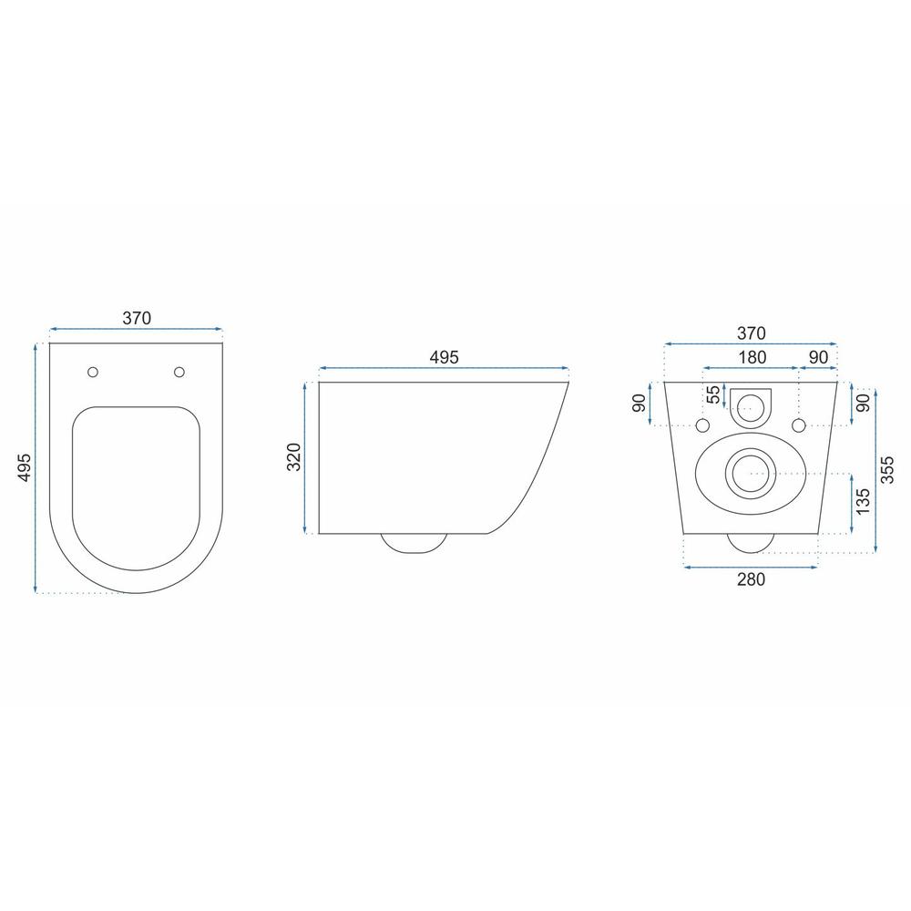 Setti CARLO Mini Flat wc-istuin + CARLO MINI GOLD/WHITE bidee