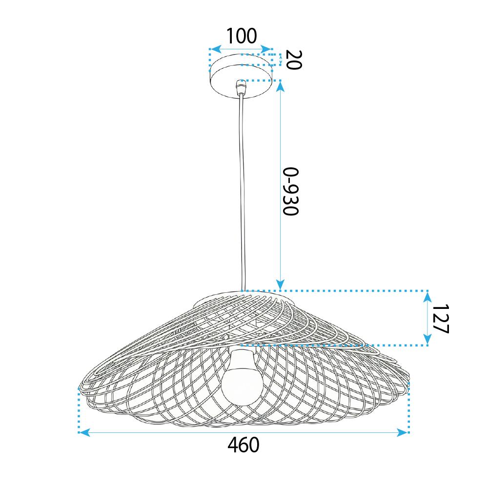 Lampa sufitowa wisząca boho APP1946-1CP
