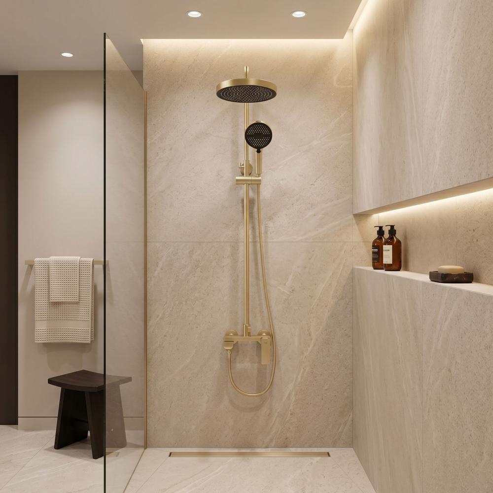 Shower set Rea Prime Brush Gold