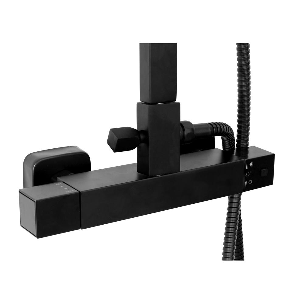 Thermostatic shower set Rea  FENIX Milan Black Mat