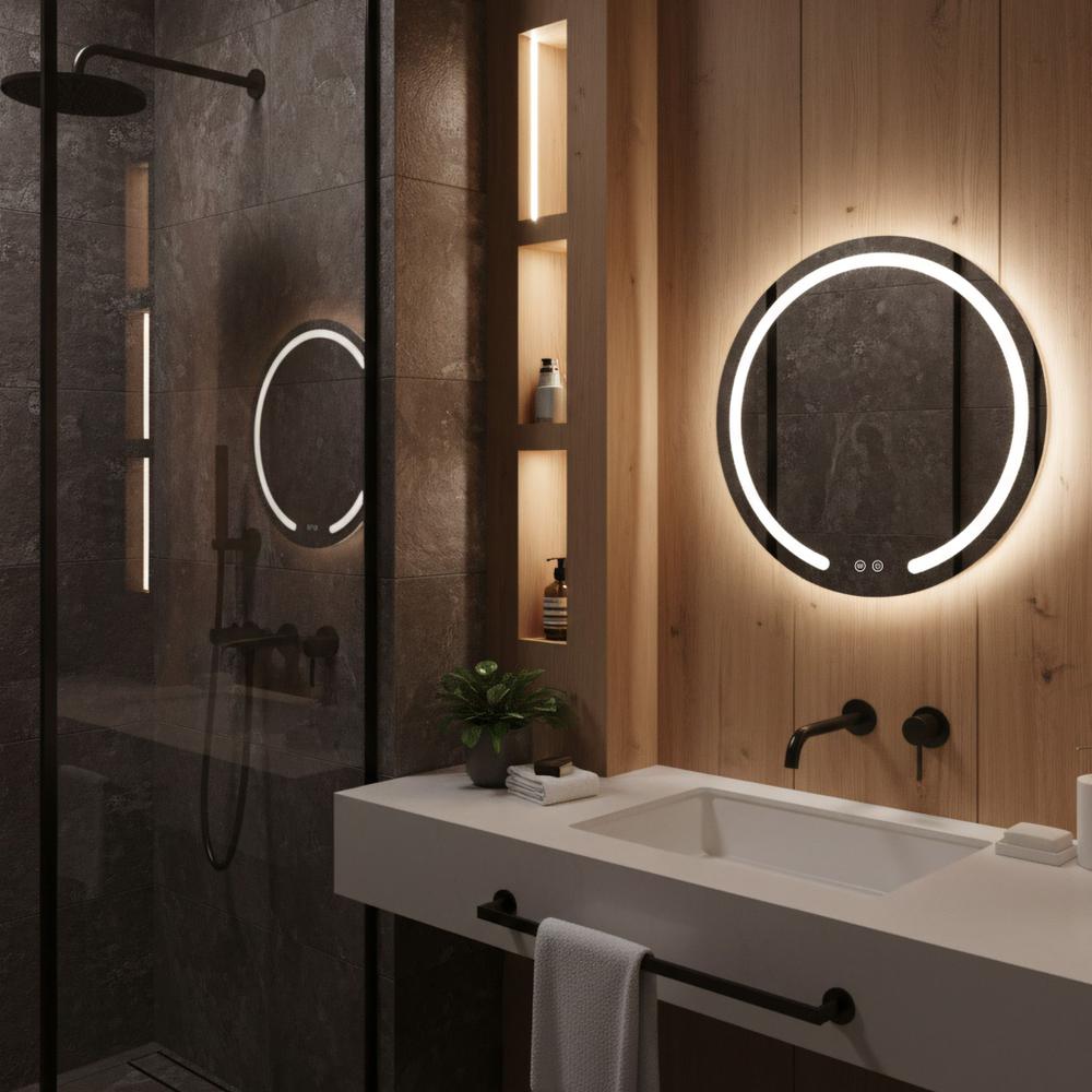 Lustro ścienne LED 50cm Modern