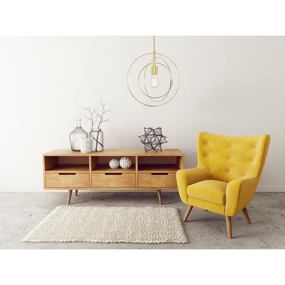 Hängelampe Ring Metall Gold APP286-1CP