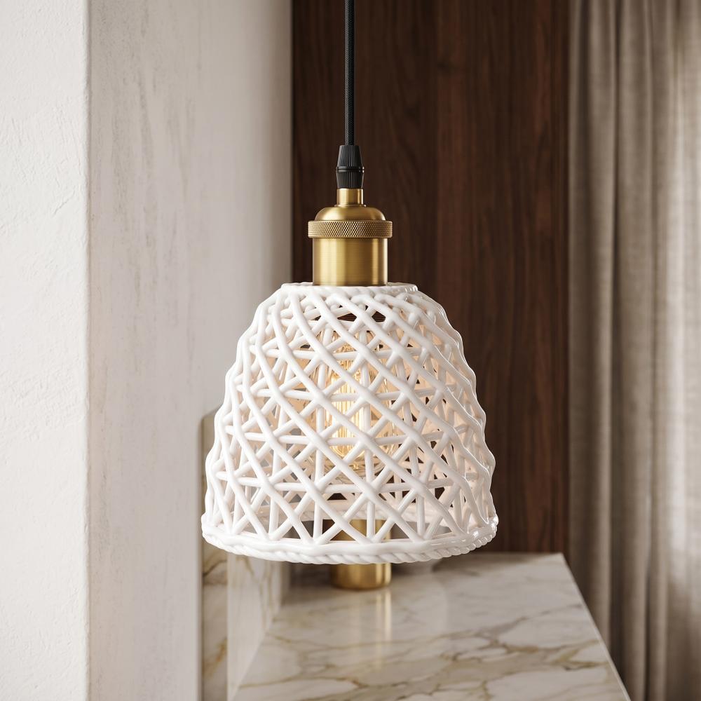 Lampa wisząca APP1006-1CP Biała