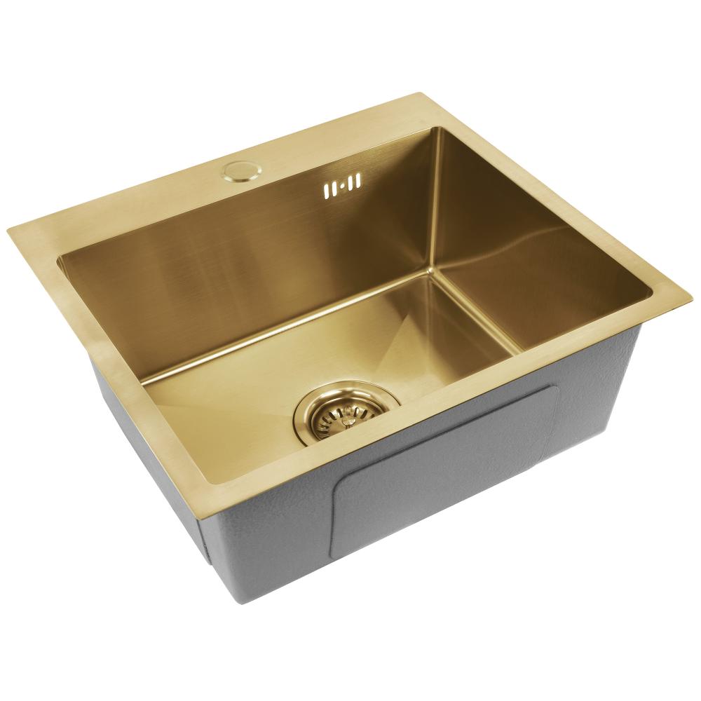 Zlewozmywak stalowy REA Leo 50 Złoty szczotkowany