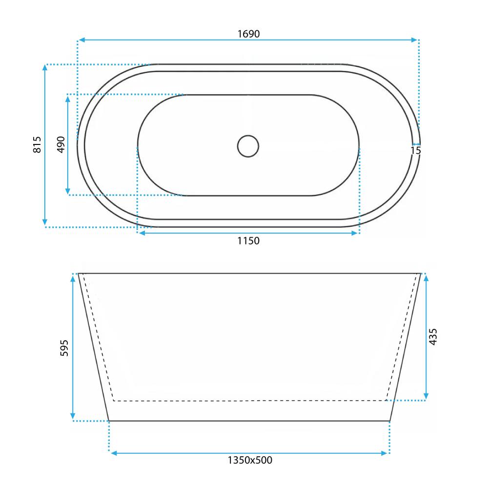 Vapaasti seisova akryyliamme GAJA 170