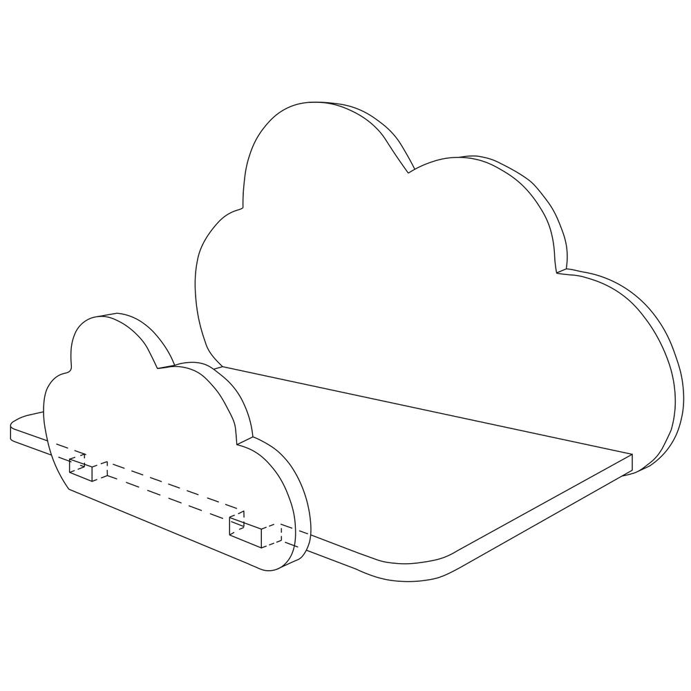 Półki auta zestaw 3 szt. białe