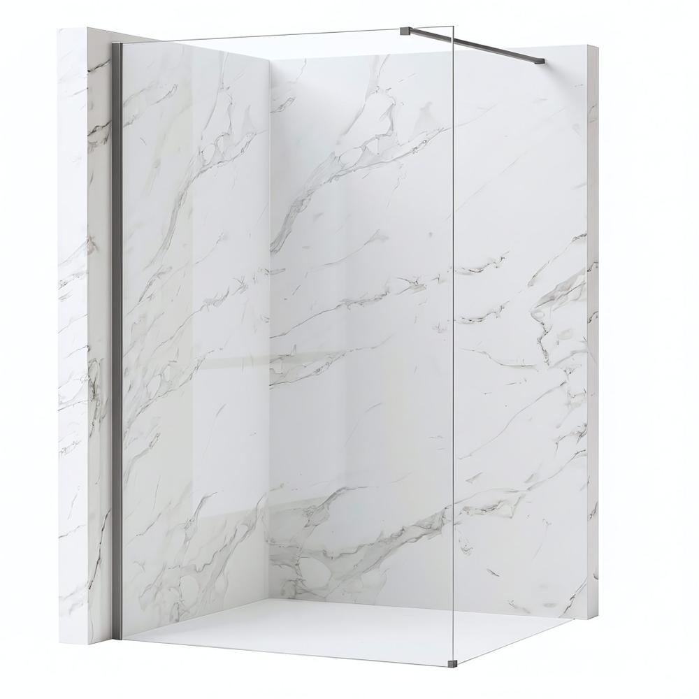 Tuš zaslon Rea Flexi Transparent / Titan 100