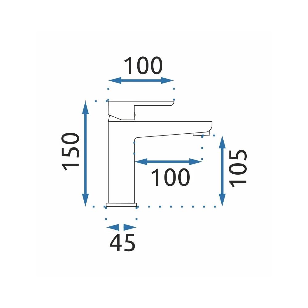 Bathroom faucet REA Orix Black Low