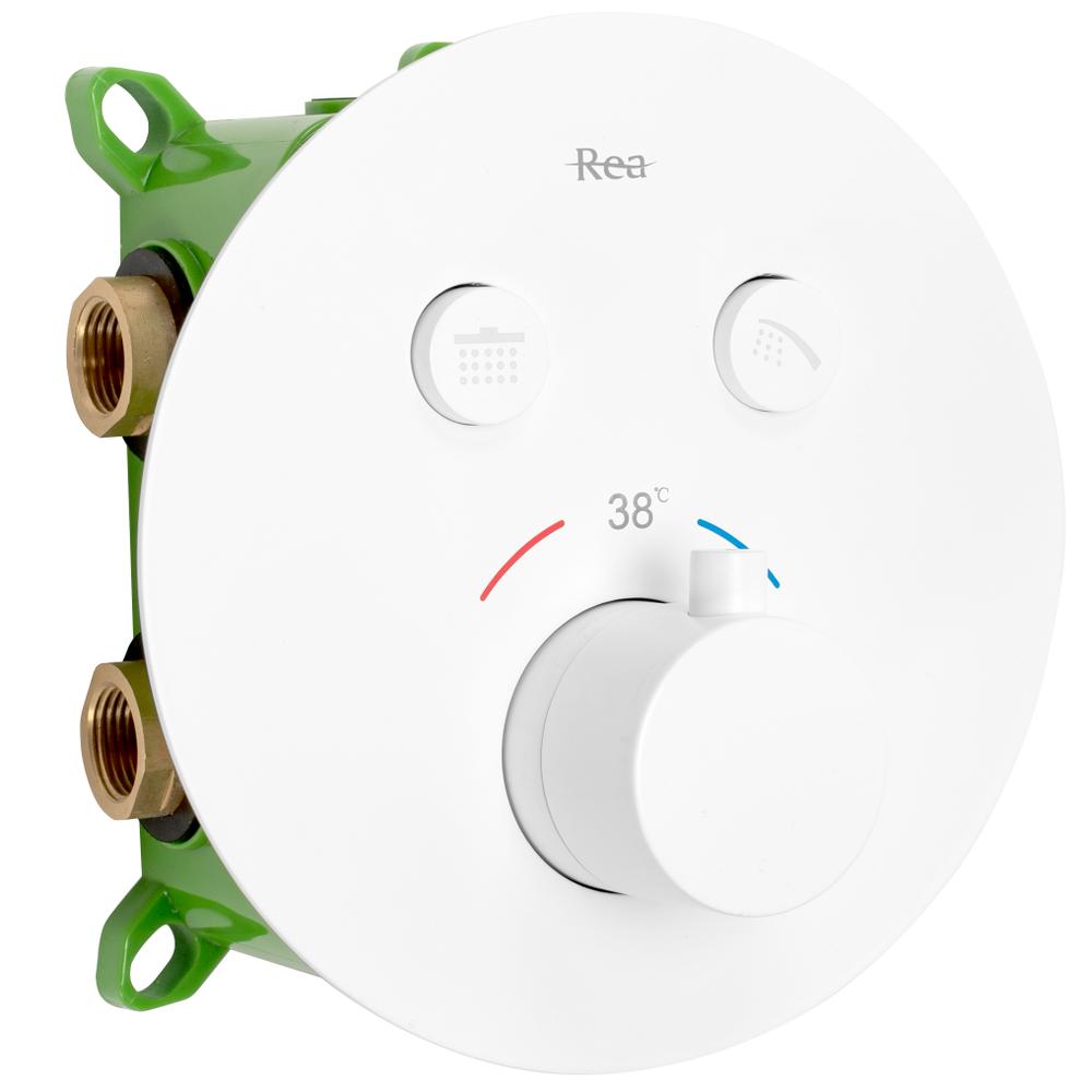 Slēptās dušas komplekts LUNGO MILER WHITE Matt BOX