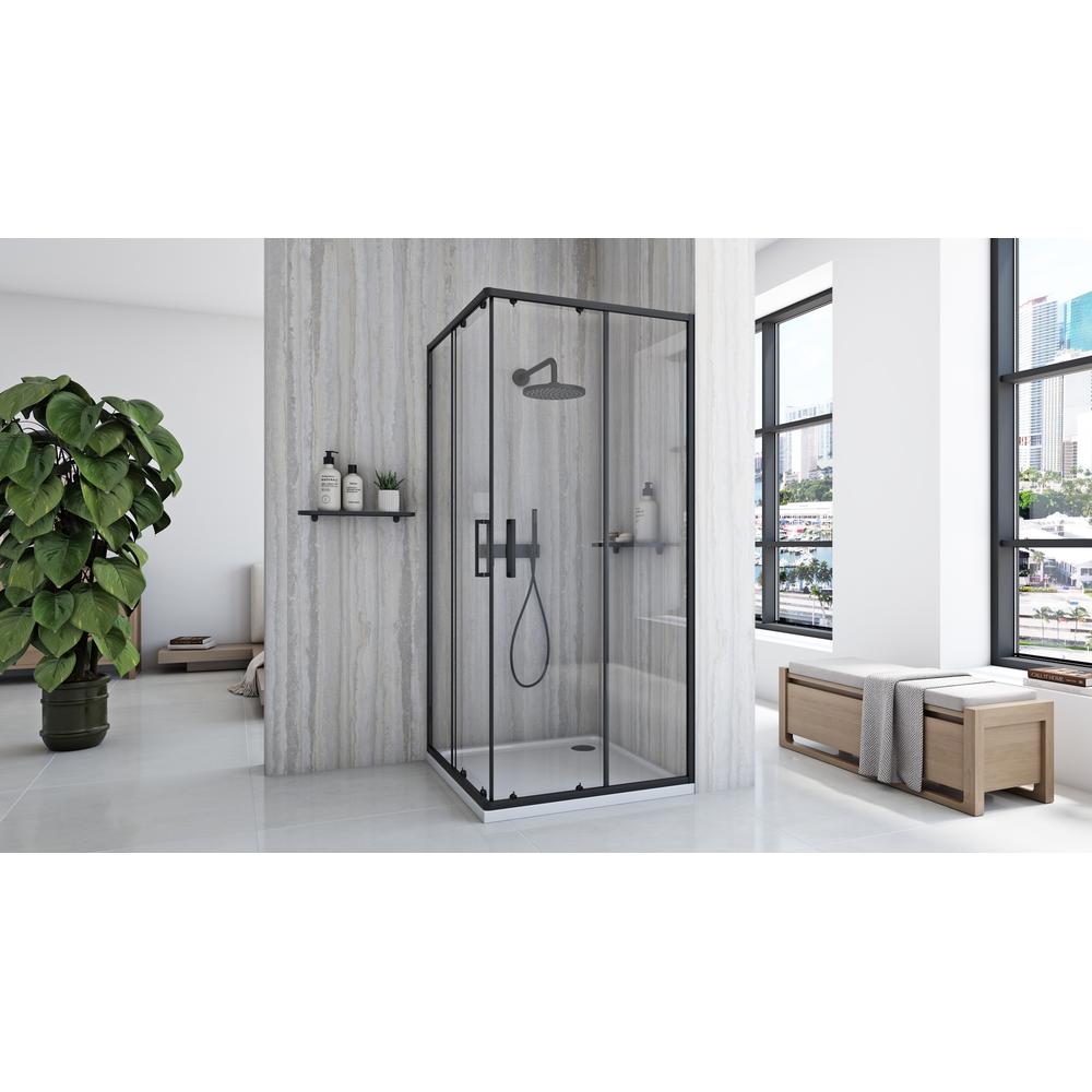 Tuš kabina Rea City 80x80 Black