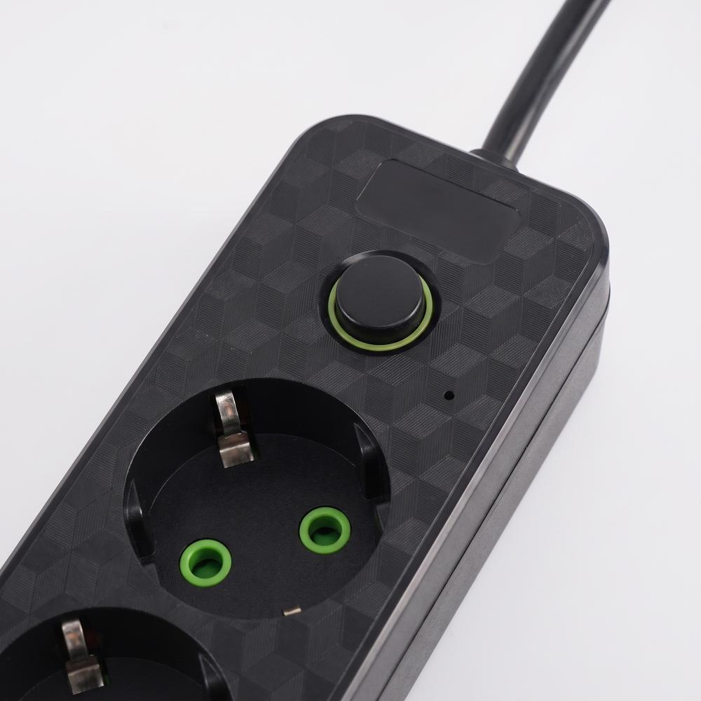 Listwa zasilająca Przedłużacz 3 gniazda + 2x USB-A + USB-C JNH020-3A Czarny