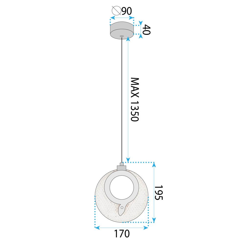 Kristall-Hängelampe  LHJ110-1CP LIGHT ROSE GOLD