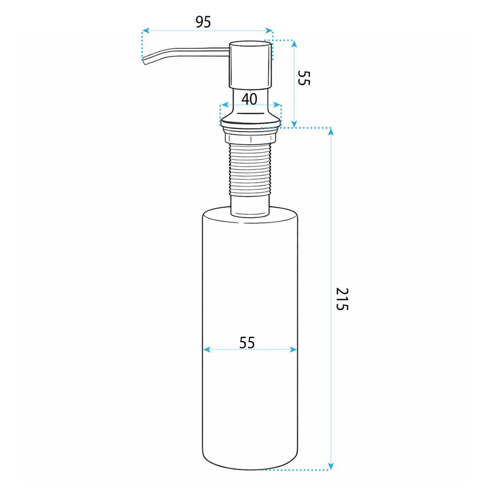 Дозатор жидкости для кухонной мойки Rea LON Brush Copper
