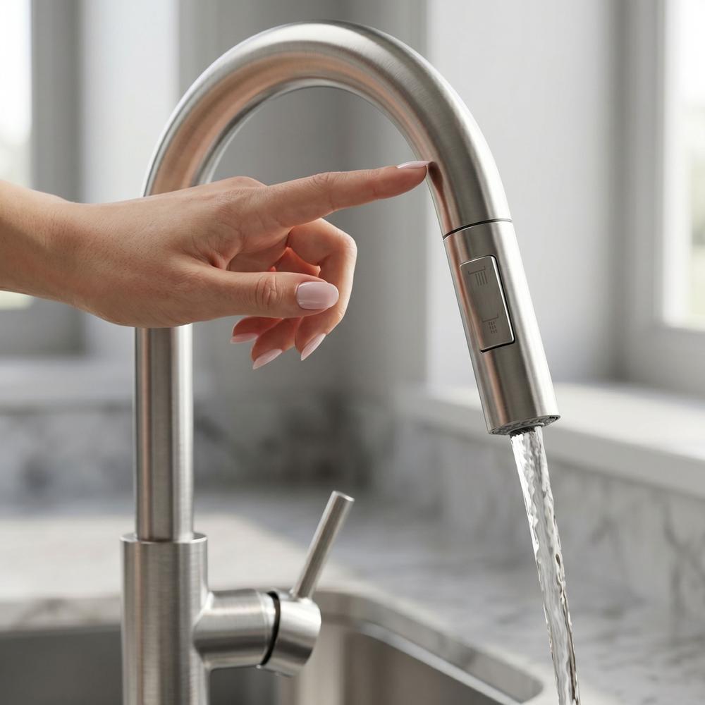 Kuchynská batéria Rea Fresh Touch Brush Nickel