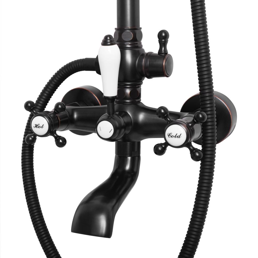 dušas komplekts REA BERGAMO OLD BLACK