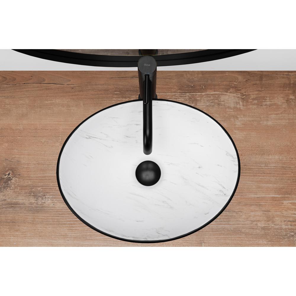 Nadgradni umivaonik Rea Sofia Black Calala Matt