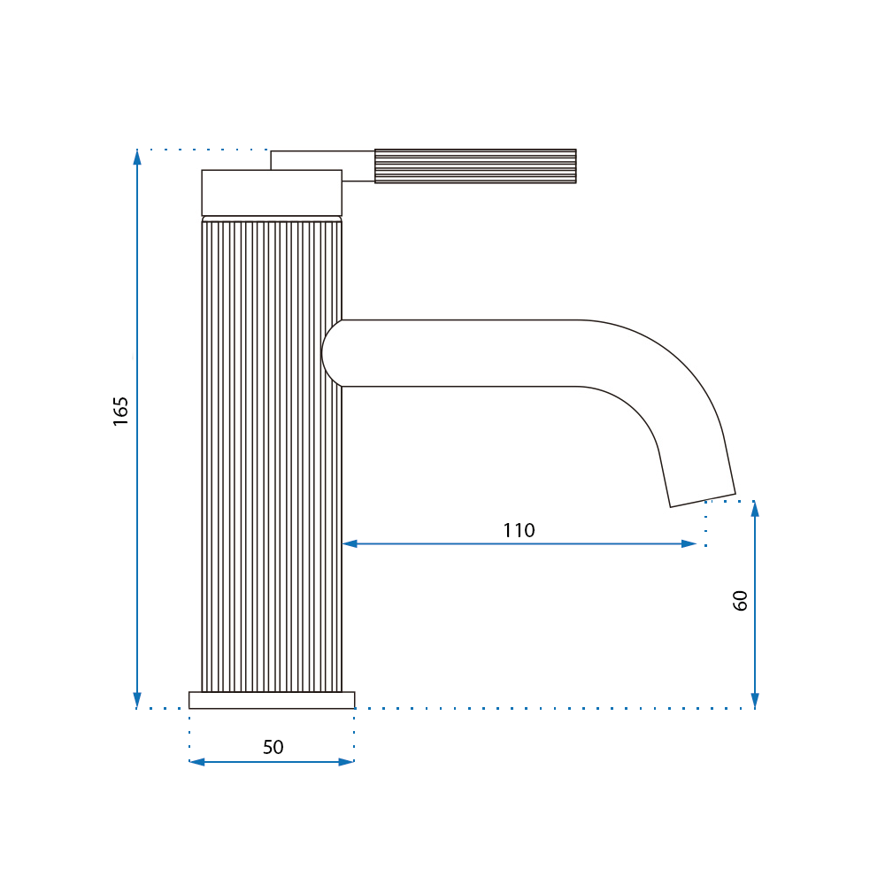 Rubinetto da lavabo Rea Argon Brush Copper Low