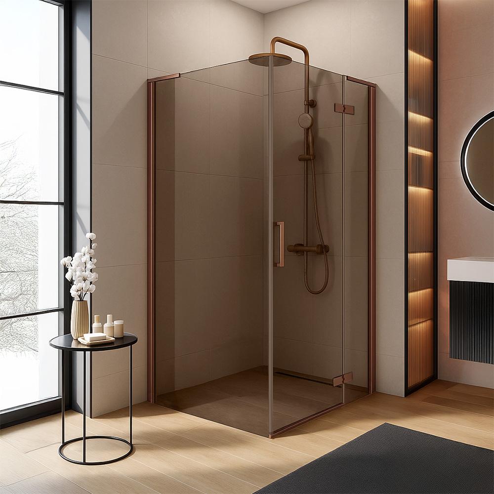 Shower enclosure REA Hugo 80x90 Copper Brush