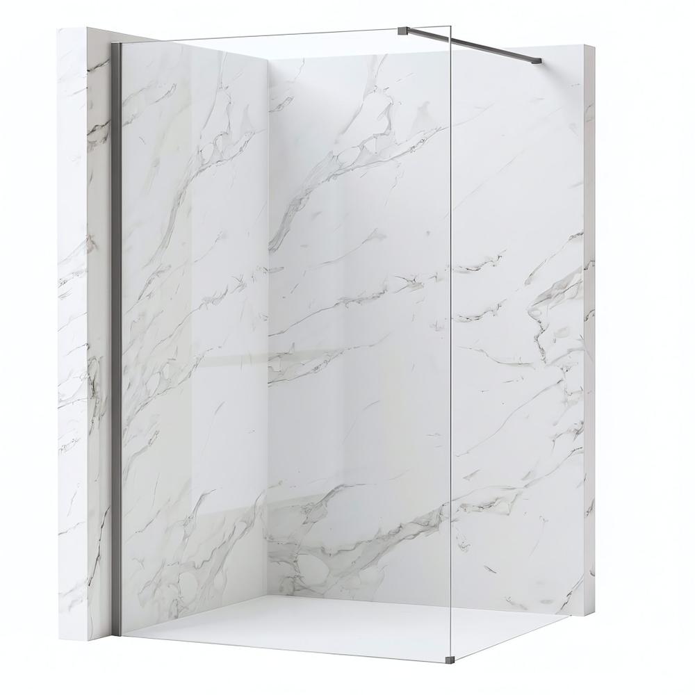 Stena za prhanje Rea Flexi Transparent / Titan 120