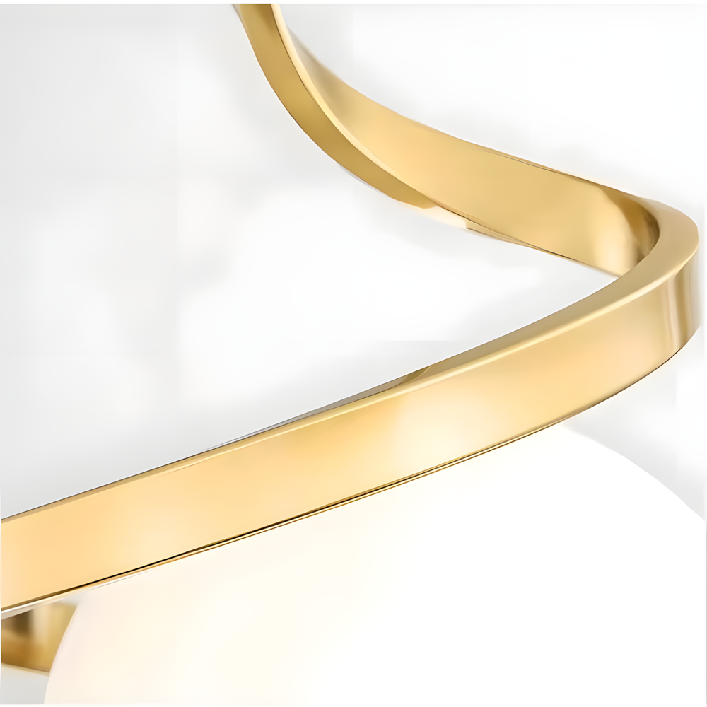 GLASKUGEL SPIRALFÖRMIGE PENDELLEUCHTE APP1733-1CP GOLD