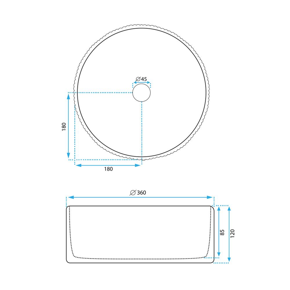 Countertop washbasin Rea Selina