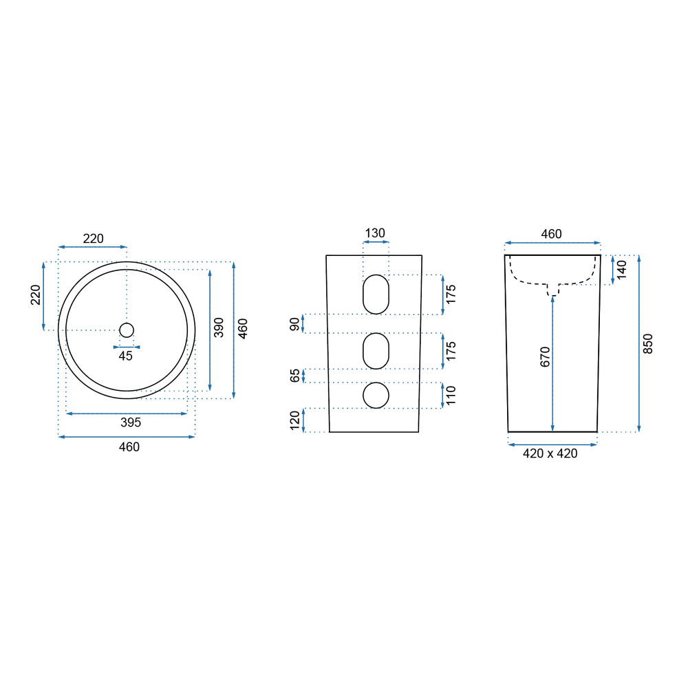 Samostojeći umivaonik Rea Estera