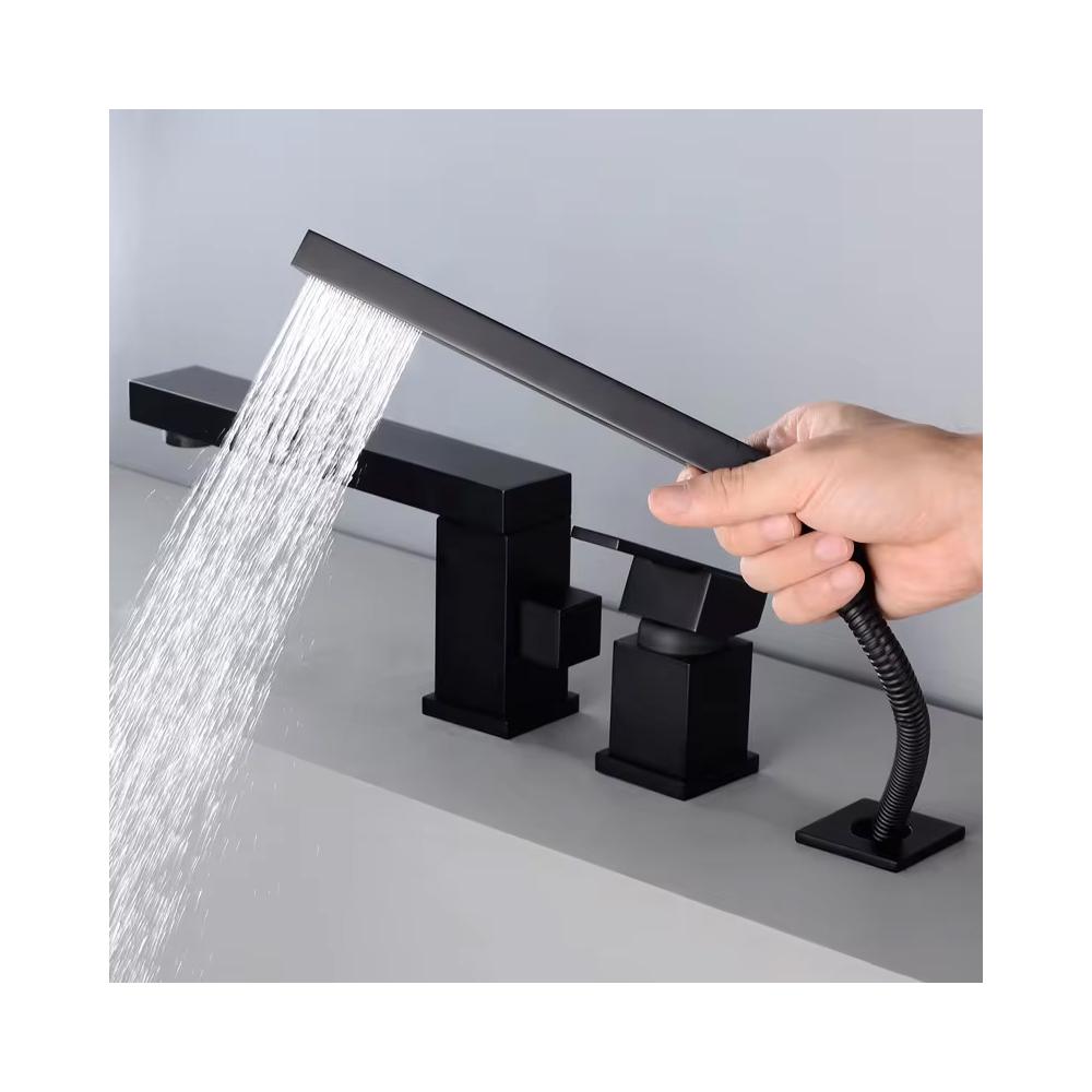 Třídílná vanová baterie REA GLEN - matná černá