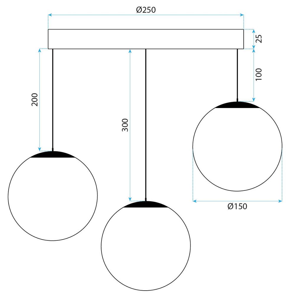 Hängelampe  APP1815-3CPR BLACK