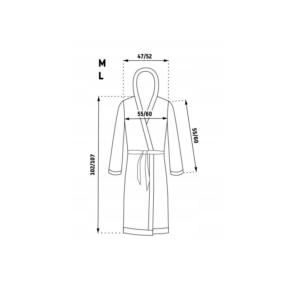 Bathrobe Jordan Navy-Grey Men L